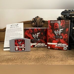 Nintendo WWF Attitude Game - Gray and Red